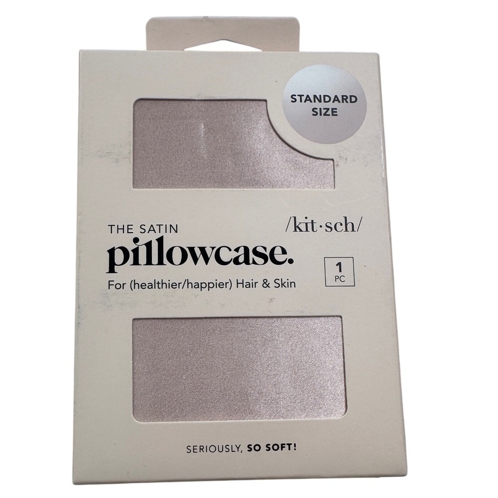 Kitsch Satin Pillowcase Standard Size Blush Pink Hair Skin Care 26x19 1PC NIB